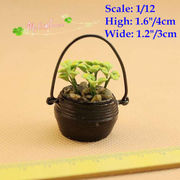 1/12 Dollhouse Miniatures hanging basket Potted Plant for Doll House